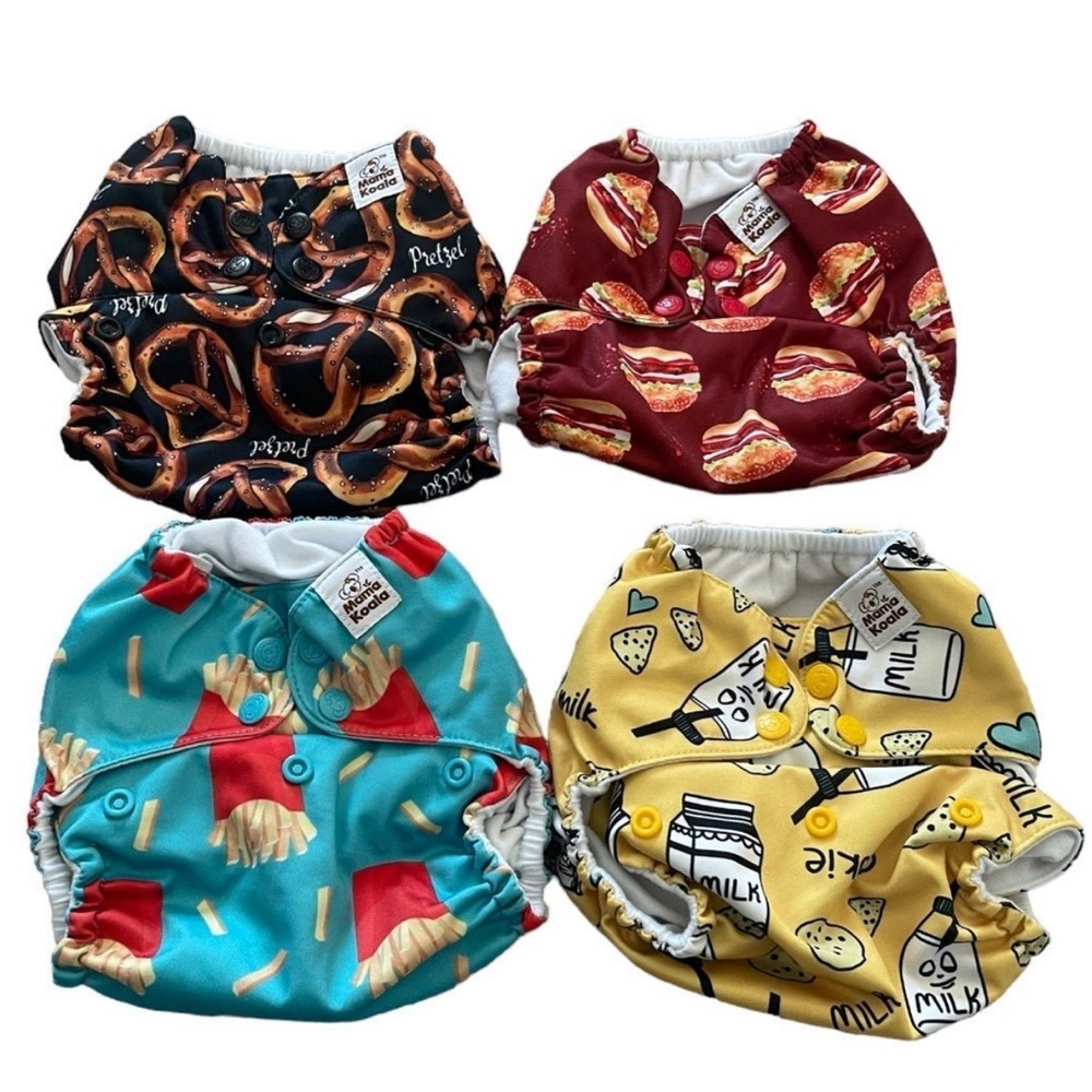 Mama Koala Junk Food Cloth Diapers Set Of 4